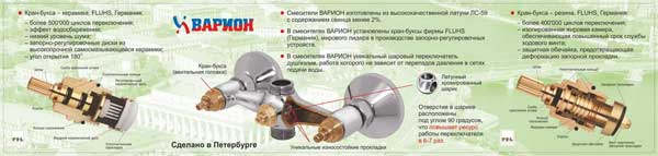 Конструкция смесителя Варион