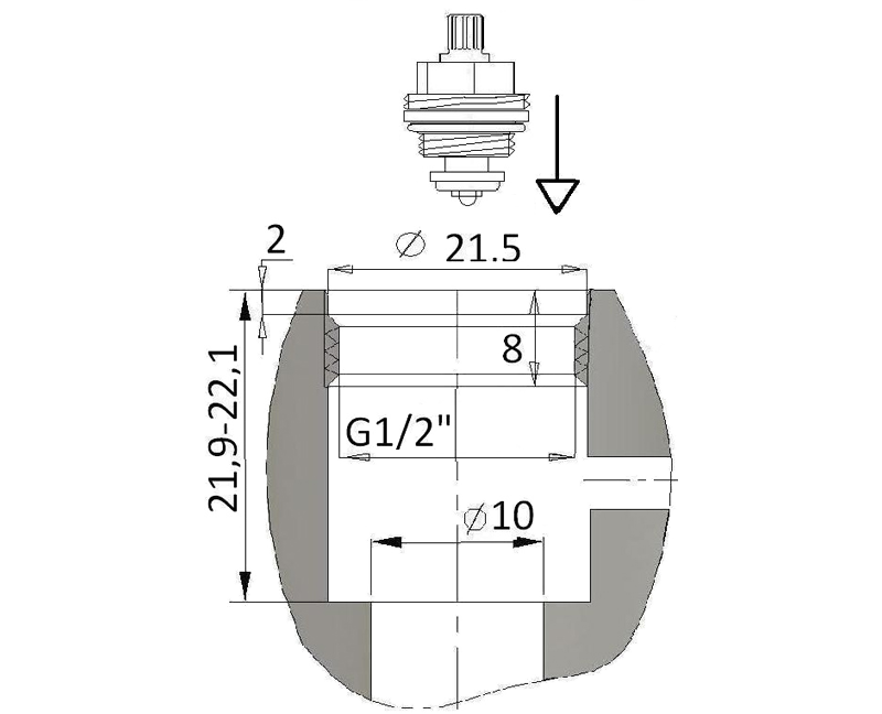 Кран-букса резиновая fluhs - 2