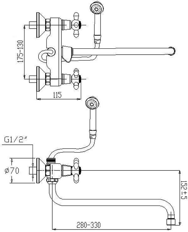 Смесители для ванны серии VarioFin - 9