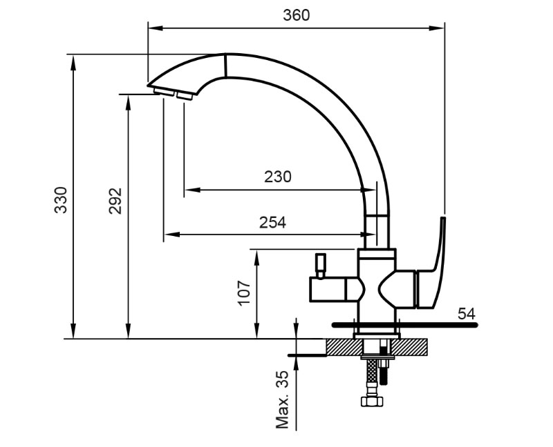 Смеситель для кухни AHTI KM803015 Kemi - 2
