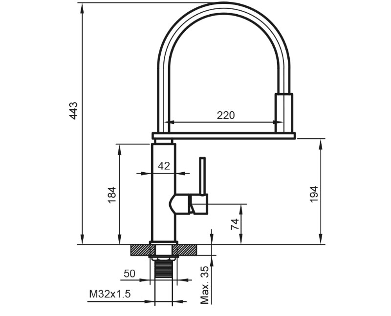 Смеситель для кухни AHTI KM833020 Kemi - 3